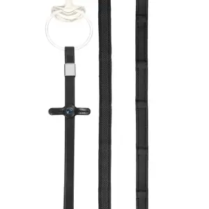 Rênes en cuir avec 9 arrêtoirs intérieures et verrou Stübben NT Extra Grip image-0