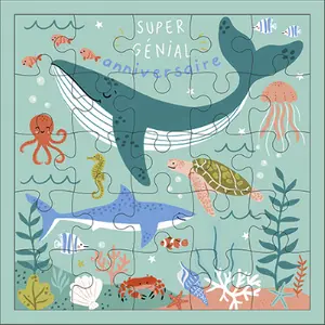 Square puzzle card Studio Kiub Les Petits Ocean image-0