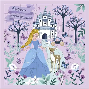 Square puzzle card Studio Kiub Les Petits Princesse image-0