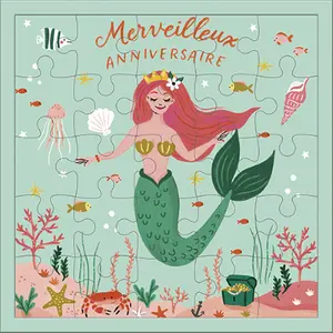 Square puzzle card Studio Kiub Les Petits Sirene image-0