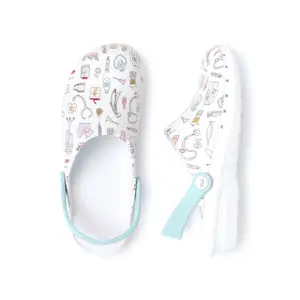 Printed Work Clogs Women Suecos Oden Enfermera En Apuros image-2