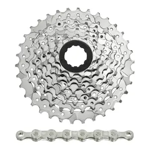 Kassette mit Kette Sunrace M66 11-32 Shimano-Sram Nickel image-0