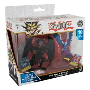Set of 2 figurine packs - red-eyes black dragon &amp; harpie lady Super Impulse Yu-Gi-Oh! image-1