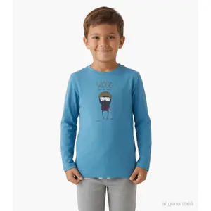 Långärmad T-shirt för barn super.natural Wood Crafti image-2