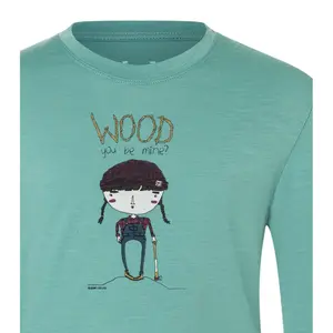 Långärmad T-shirt för barn super.natural Wood Craftine image-1