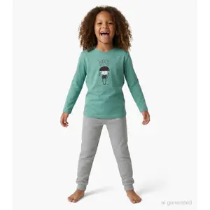 Långärmad T-shirt för barn super.natural Wood Craftine image-3