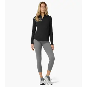 Women's long sleeve zip polo super.natural image-1
