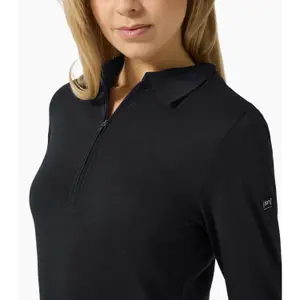 Women's long sleeve zip polo super.natural image-3