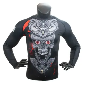 Langärmelige Rashguard Super Pro Skull image-0