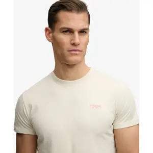 T-shirt με λογότυπο Superdry Essential Stacked image-4