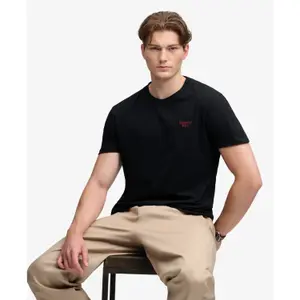 T-shirt met logo Superdry Essential Serif image-3