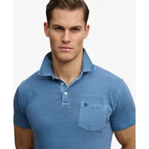 Classic Cotton and Linen Polo Superdry image-4
