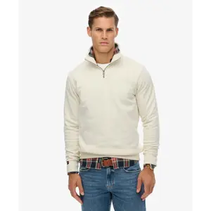 Sudadera con cuello cremallera Superdry Essential Logo Henley image-1