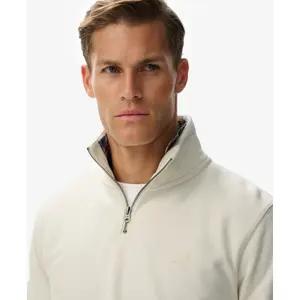Sudadera con cuello cremallera Superdry Essential Logo Henley image-4