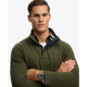 Long sleeve polo shirt Superdry Cotton Classics Jersey Henley image-3