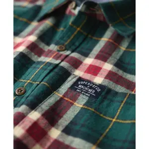 Cotton long-sleeve checked shirt Superdry image-4