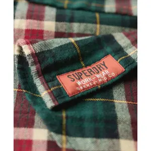 Cotton long-sleeve checked shirt Superdry image-5