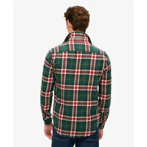 Cotton long-sleeve checked shirt Superdry image-3