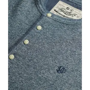 Long sleeve T-shirt Superdry Slub Waffle Grandad image-1
