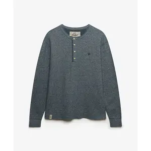 Long sleeve T-shirt Superdry Slub Waffle Grandad image-0