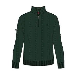 Pullover pół-zip z dzianiny w sploty skręcone Superdry Organic image-0