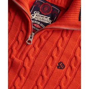 Half-zip twisted knit jumper Superdry Preppy image-1