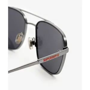 Square metal aviator sunglasses Superdry image-6