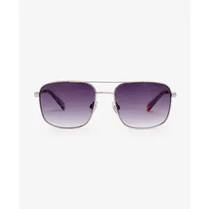 Square metal aviator sunglasses Superdry image-2