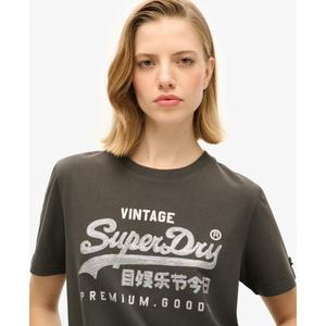 Camiseta brillante con estampado VL para mujer Superdry image-2