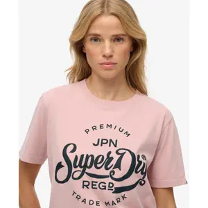 Camiseta de mujer Superdry Premium Script Entry image-6