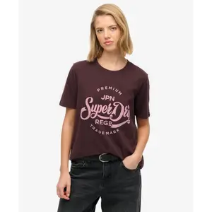 Camiseta de mujer Superdry Premium Script Entry image-1