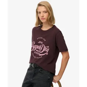 Camiseta de mujer Superdry Premium Script Entry image-2