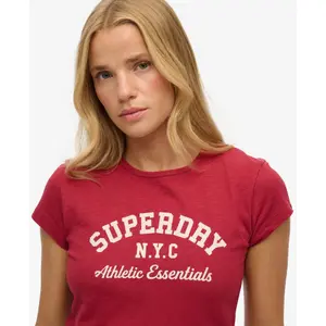 Camiseta de mujer Superdry Athletic Essential Slub image-3