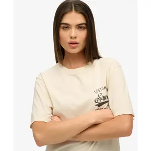 Camiseta con estampado en el pecho para mujer Superdry Copper Label image-3