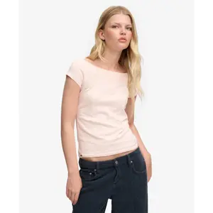 Women's off-the-shoulder T-shirt Superdry Athletic Essentials image-1