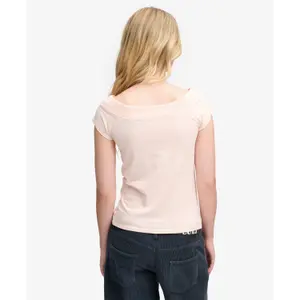 Women's off-the-shoulder T-shirt Superdry Athletic Essentials image-3