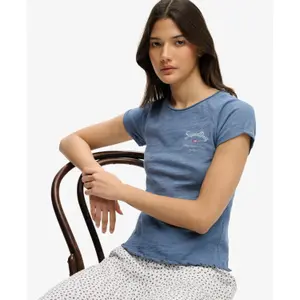 Dames-T-shirt Superdry Graphique Slub Athletic Essentials image-2
