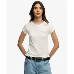 Dames-T-shirt Superdry Graphique Slub Athletic Essentials image-1
