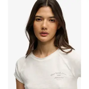 Dames-T-shirt Superdry Graphique Slub Athletic Essentials image-5