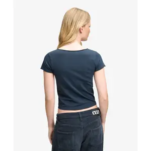 T-shirt krótki dekolt w V damski Superdry image-4