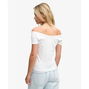 Off-the-Shoulder Bardot T-Shirt for Women Superdry image-4