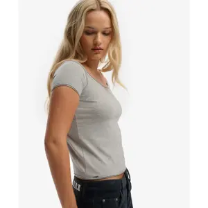 Bardot T-shirt met Blote Schouders Dames Superdry image-3