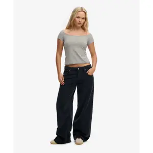 Bardot T-shirt met Blote Schouders Dames Superdry image-1