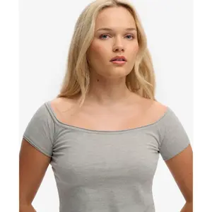 Bardot T-shirt met Blote Schouders Dames Superdry image-4