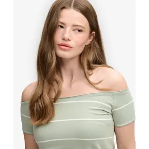 Off-the-Shoulder Bardot T-Shirt for Women Superdry image-3