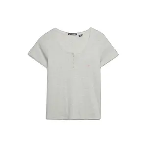 Women's button-down T-shirt Superdry Ath Ess image-0