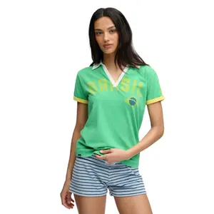 T-shirt col polo donna Superdry Athletic image-1