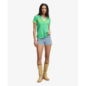 T-shirt col polo donna Superdry Athletic image-0