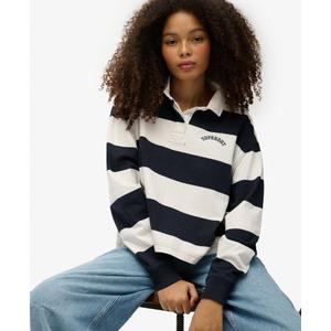 Polo de rayas de manga larga para mujer Superdry Athletic Essentials image-1