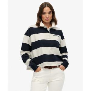 Polo de rayas de manga larga para mujer Superdry Athletic Essentials image-2
